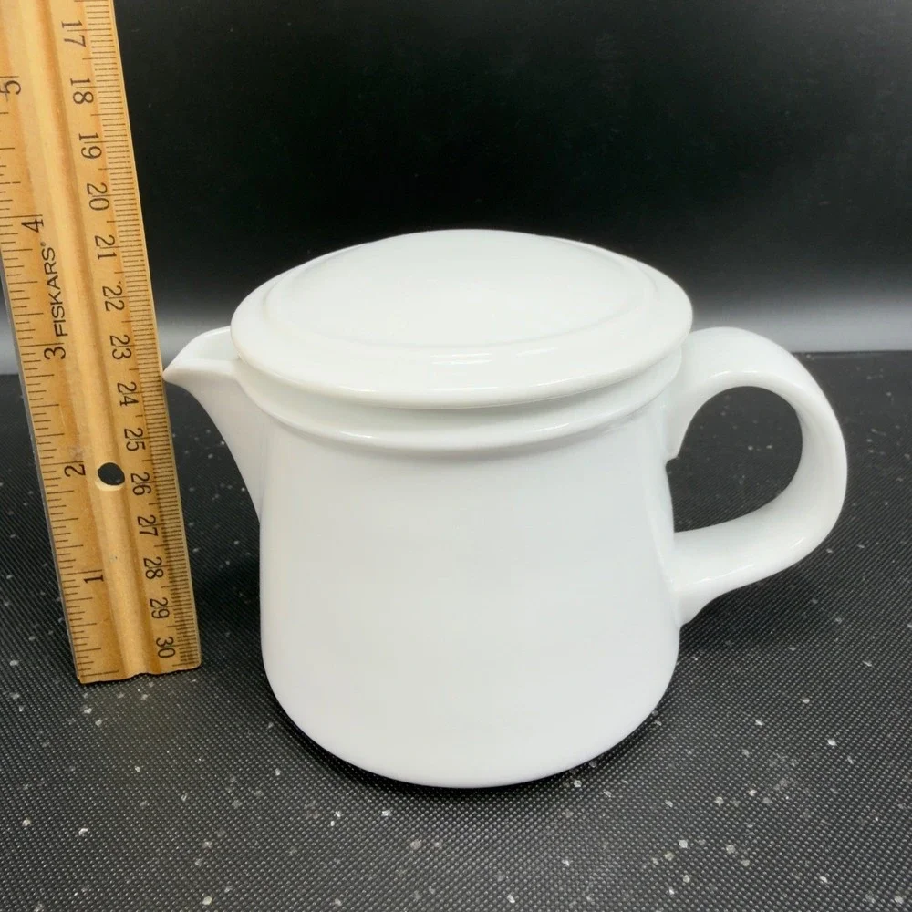 Dansk International Designs White‎ Ceramic Creamer Pitcher with Lid Thailand VTG